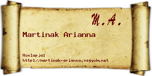 Martinak Arianna névjegykártya